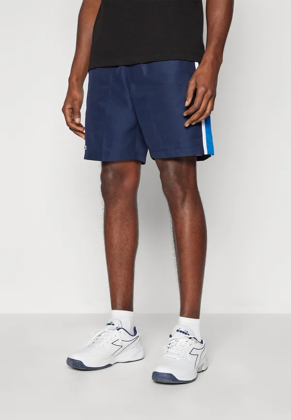 TENNIS SHORT BLOCK - Kurze Sporthose - navy blue/gipsy blue/white