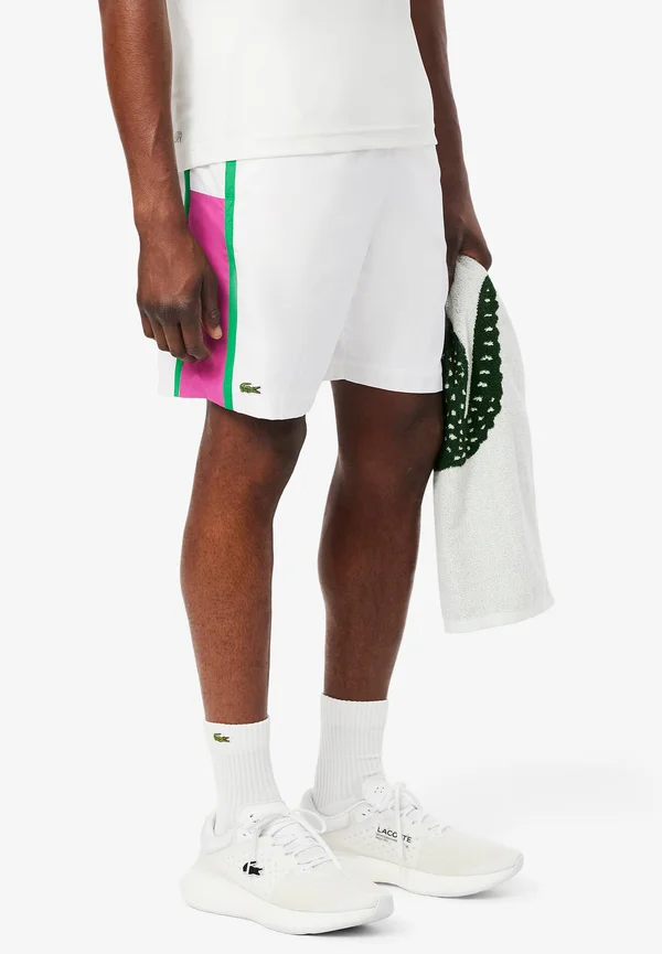 TENNIS SHORT BLOCK - Kurze Sporthose - white malva calathea
