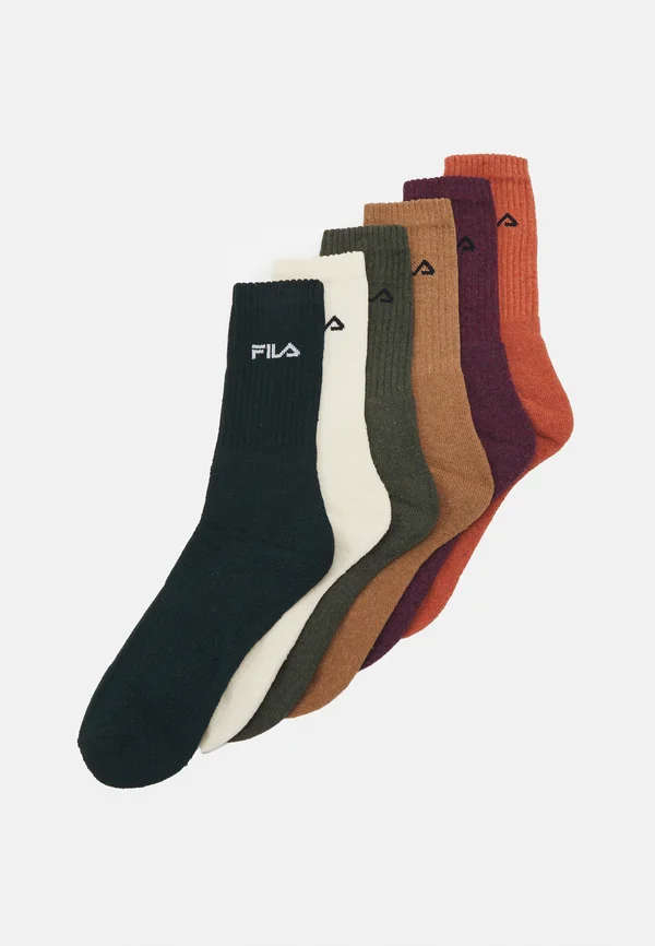 TENNIS SOCKS UNISEX 6 PACK - Socken - jade/ecru/khaki/terrosso/prune/brick