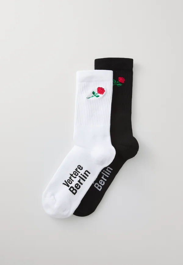 TENNIS SOCKS UNISEX SET 2 PACK  - Socken - black/white