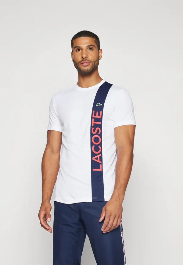 TENNIS  - Sport T-Shirt - white/navy blue/grenadine