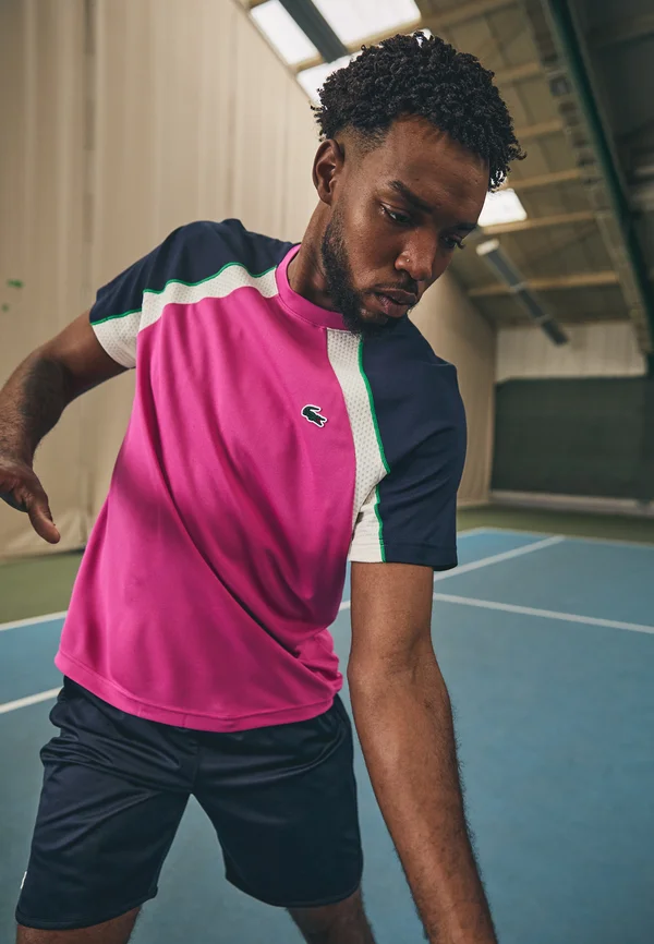 TENNIS TOUR - Sport T-Shirt - malva/navy blue lapland