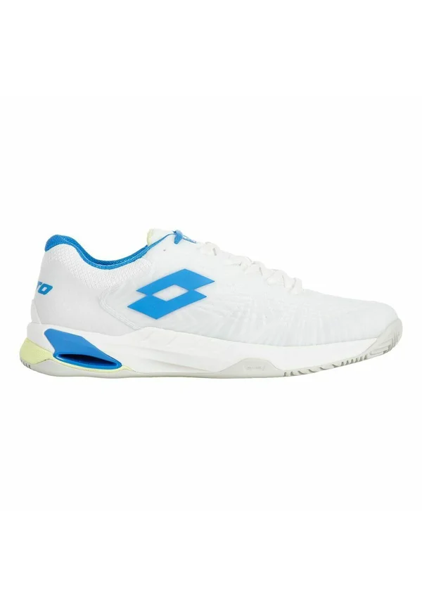 Tennisschuh für Sandplätze - all white dodgers blue sunny lime