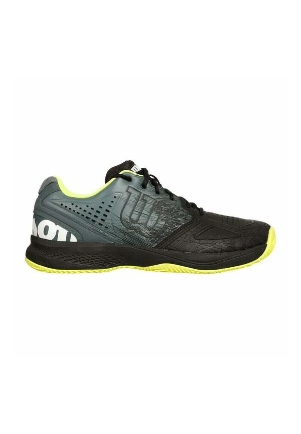 Tennisschuh für Sandplätze - black stormy wheater sfty yellow