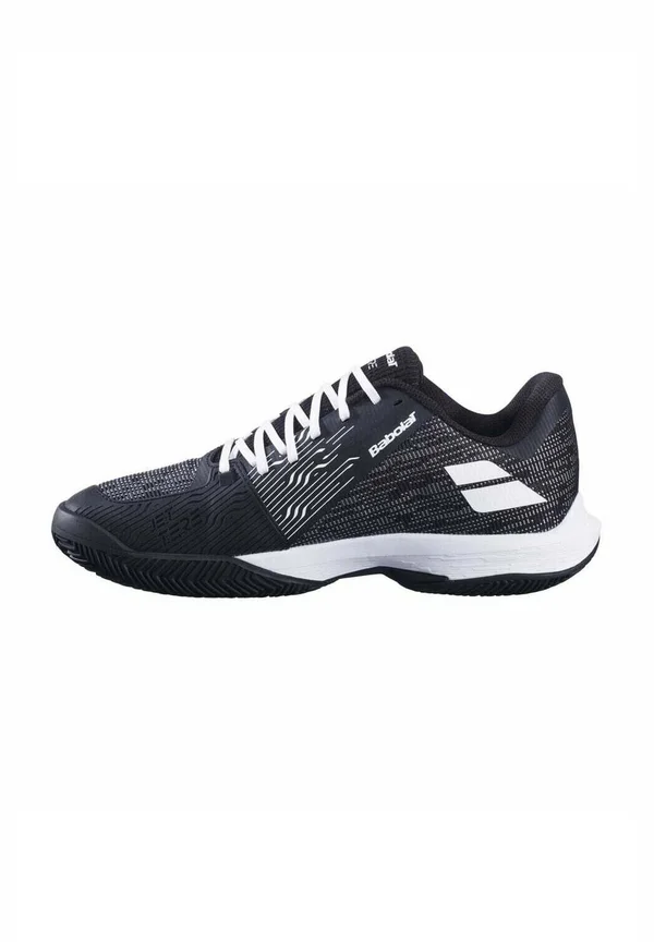 Tennisschuh für Sandplätze - black white