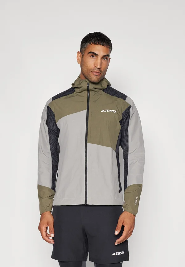 TERREX XPERIOR HYBRID RAIN JACKET - Regenjacke / wasserabweisende Jacke - charcoal solid grey   olive strata   carbon