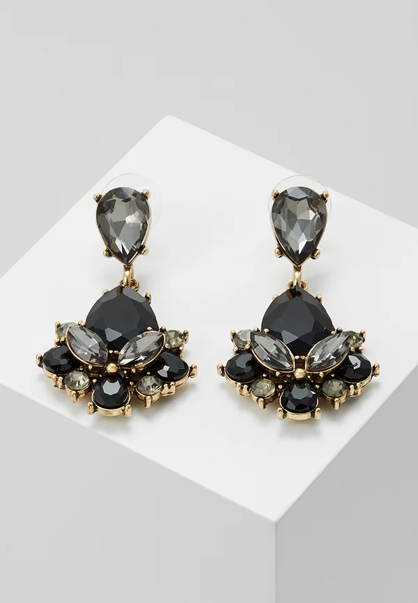 TERZIA - Ohrringe - antikgold-coloured/black