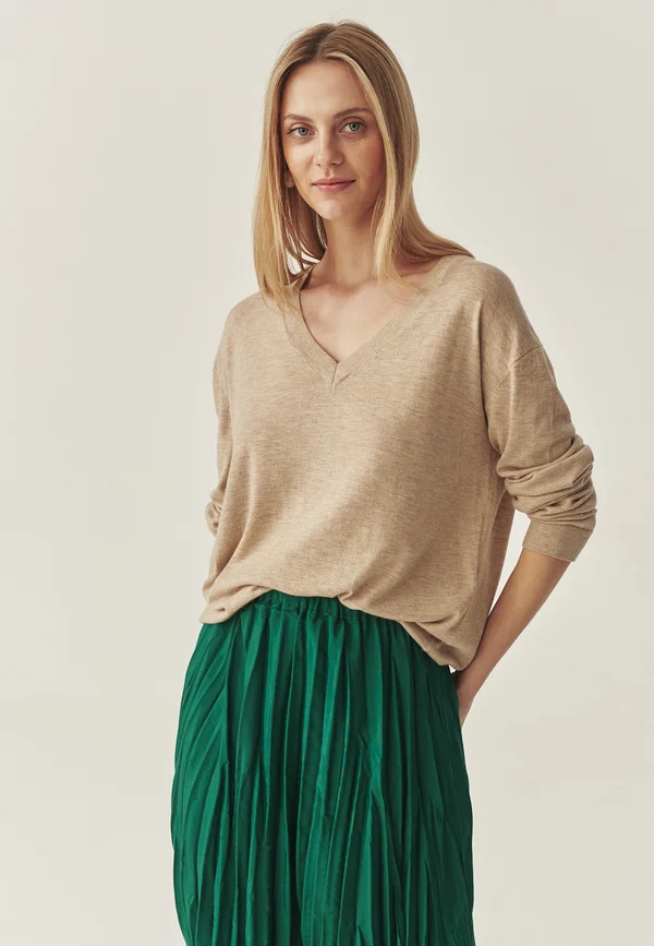 TESS  - Strickpullover - beige melange