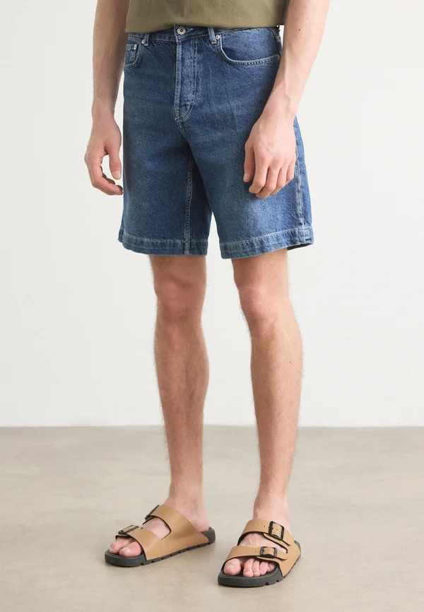 TEXAS COEN - Jeans Shorts - blue wash