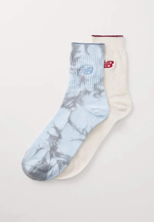 TEXTURED ANKLE SOCKS 2 PACK - Socken - light blue/off-white