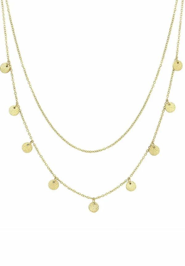 TEXTURED CIRCLE LAYERED - Halskette - goldfarben