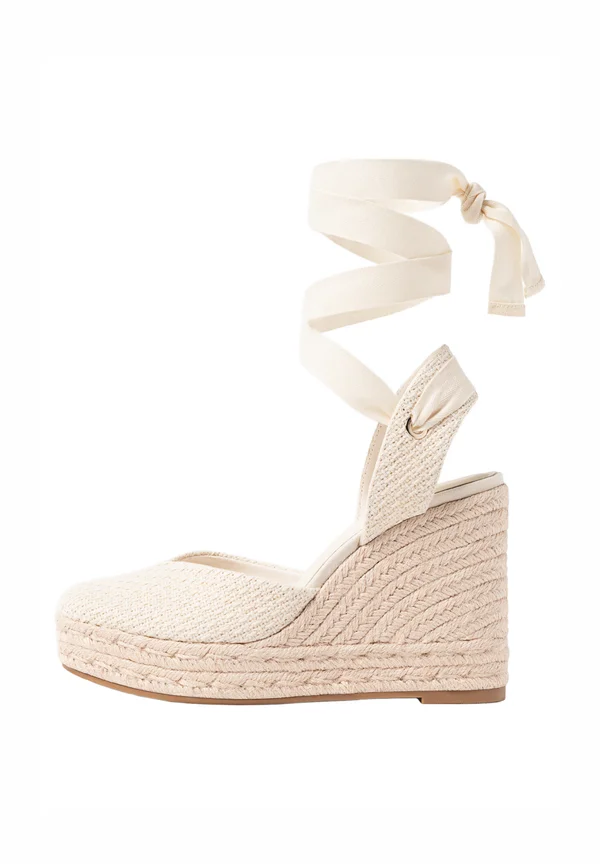 TEXTURED - High Heel Pumps - white