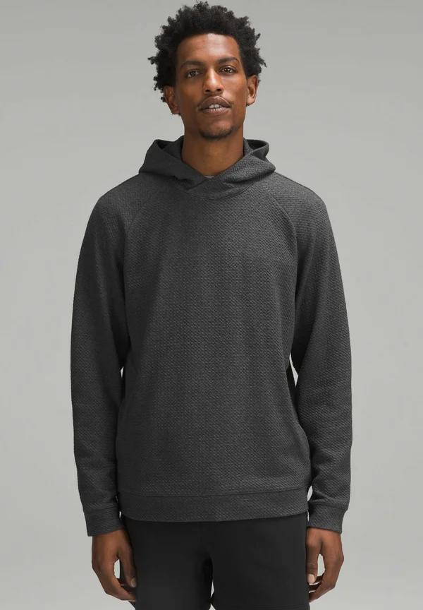 TEXTURED - Kapuzenpullover - heathered black black