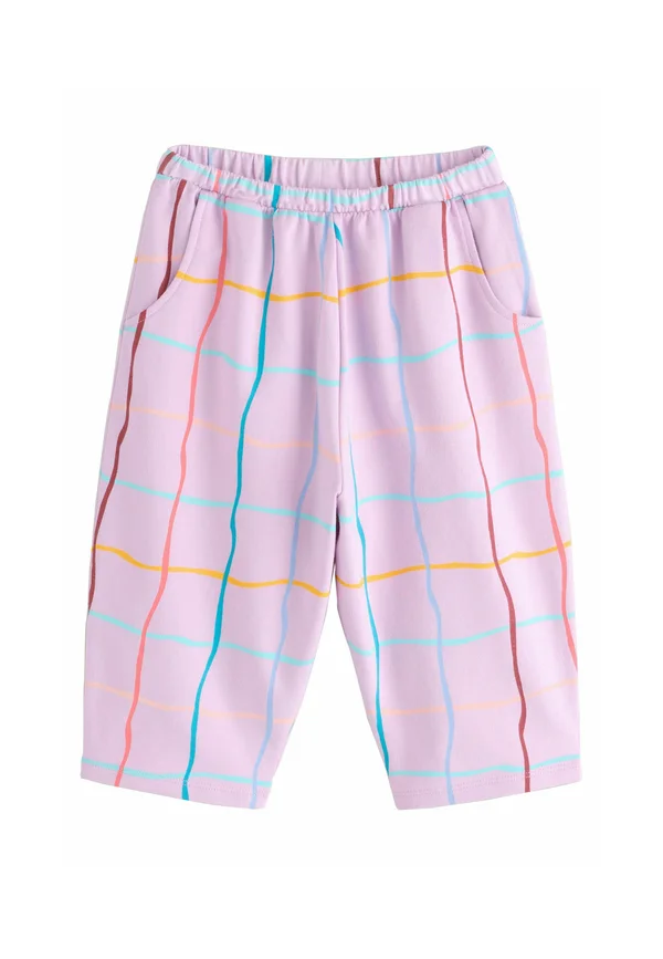 TEXTURED PODGY - Stoffhose - lilac purple check