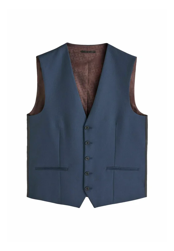 TEXTURED REGULAR FIT - Anzugweste - bright blue