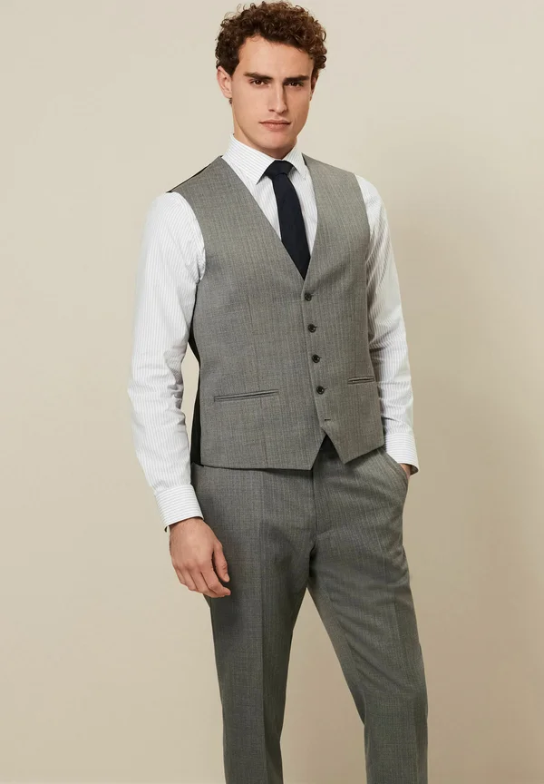 TEXTURED REGULAR FIT - Weste - light grey