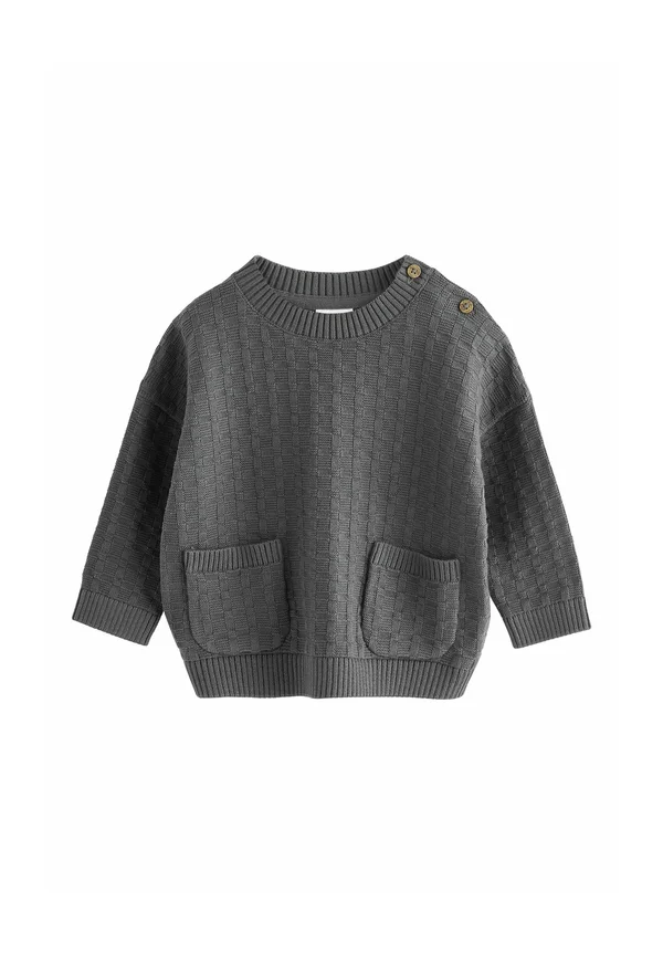 TEXTURED  SET  - Strickpullover - charcoal grey