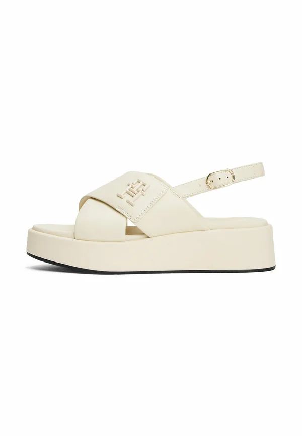 TH MONOGRAM - Plateausandalette - muslin