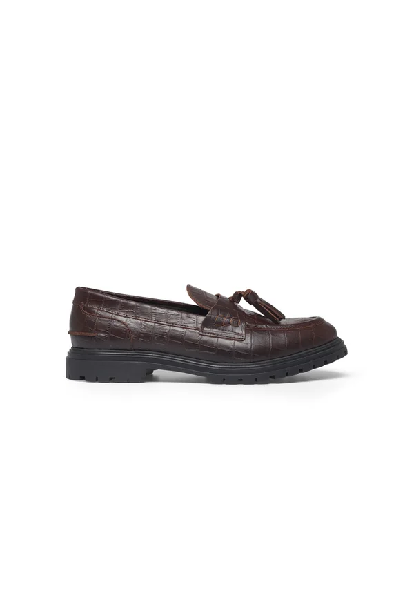 THATCHER CROCO - Slipper - slate brown