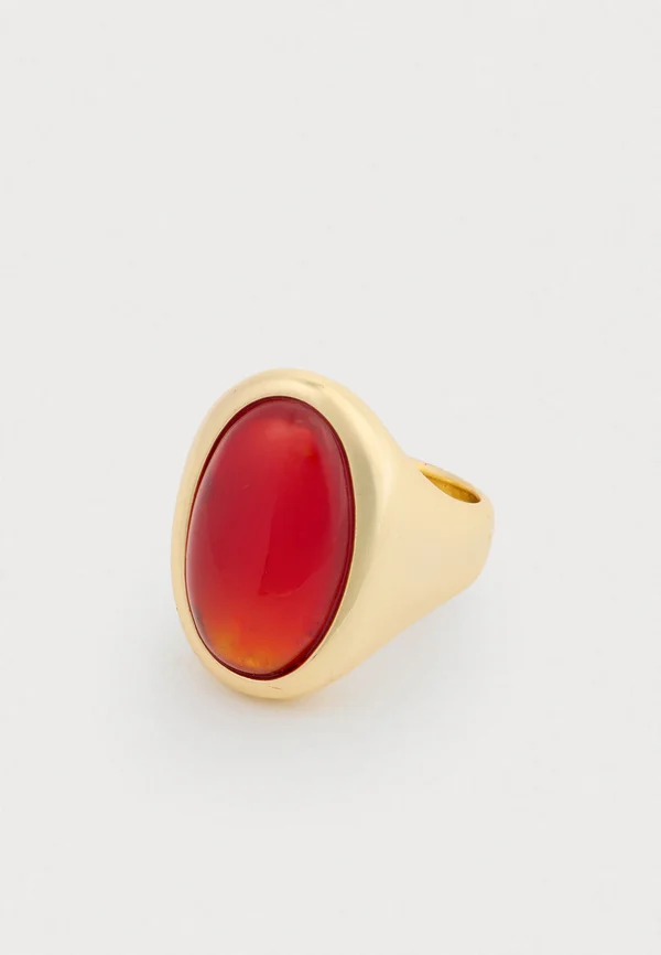 THE AMBER HONEY RESIN STATEMENT RING - Ring - gold-coloured