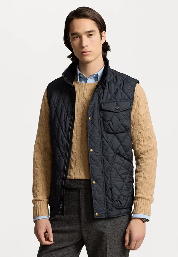 THE BEATON QUILTED UTILITY VEST - Weste - black