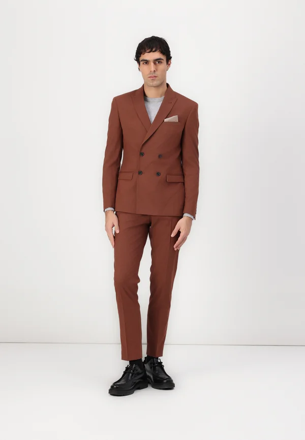 THE FASHION PEAK SLIM SUIT - Anzug - chestnut