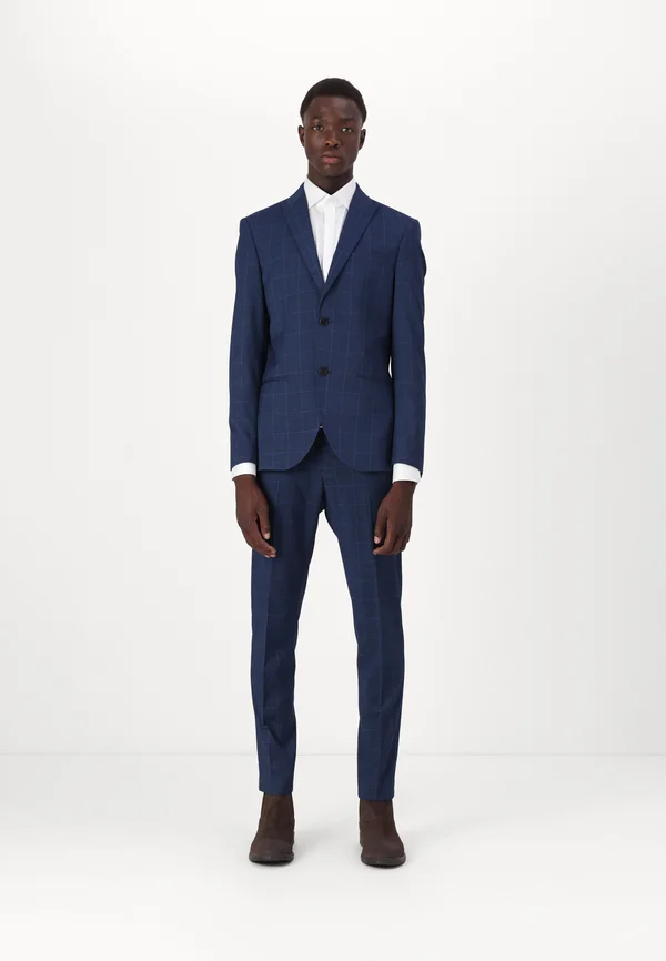 THE FASHION SUIT - Anzug - dark blue check