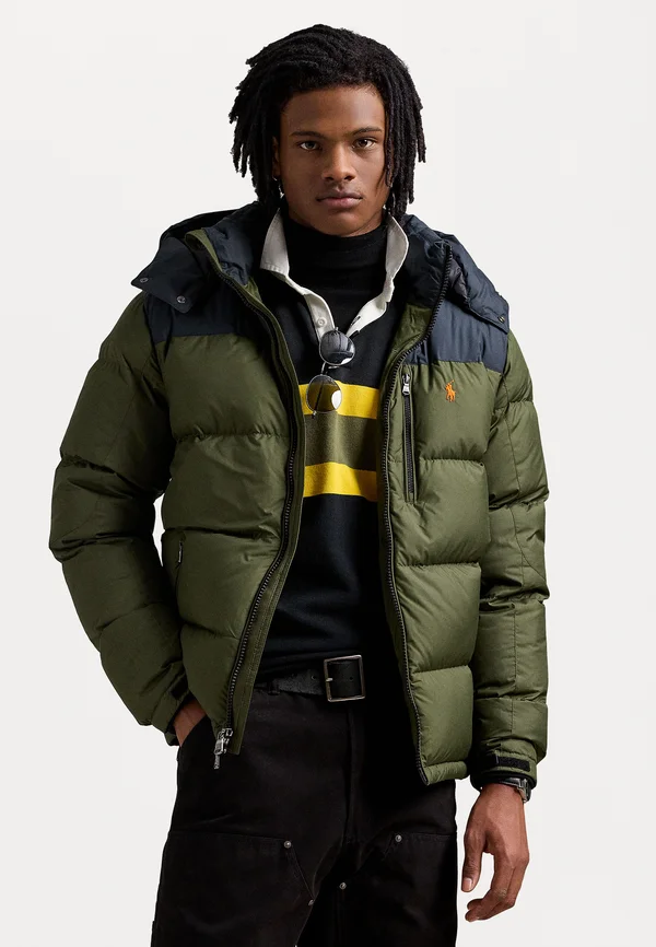 THE GORHAM COLOR BLOCKED DOWN JACKET - Daunenjacke - armadillo/black
