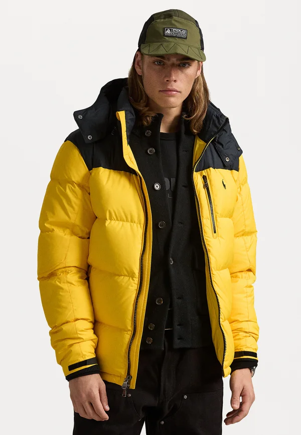 THE GORHAM COLOR BLOCKED DOWN JACKET - Daunenjacke - yellowfin/black