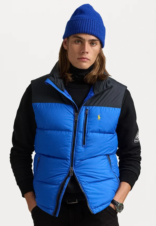 THE GORHAM COLOR BLOCKED DOWN VEST - Weste - heritage blue/black