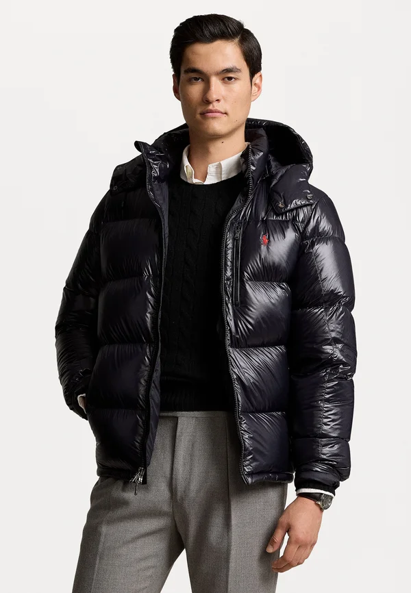THE GORHAM GLOSSED DOWN JACKET - Daunenjacke - black glossy