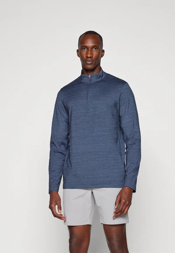 THE HEATER 1/4 ZIP - Langarmshirt - vintage indigo/black