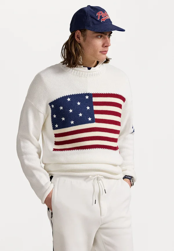 THE I HEART POLO FLAG SWEATER - Strickpullover - deckwash white