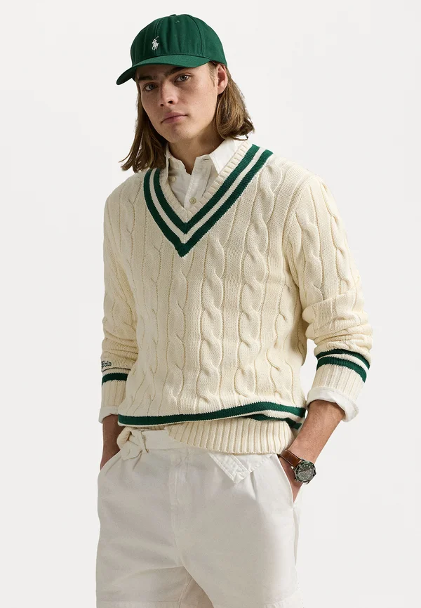 THE ICONIC CRICKET SWEATER - Strickpullover - cricket cream/new forest