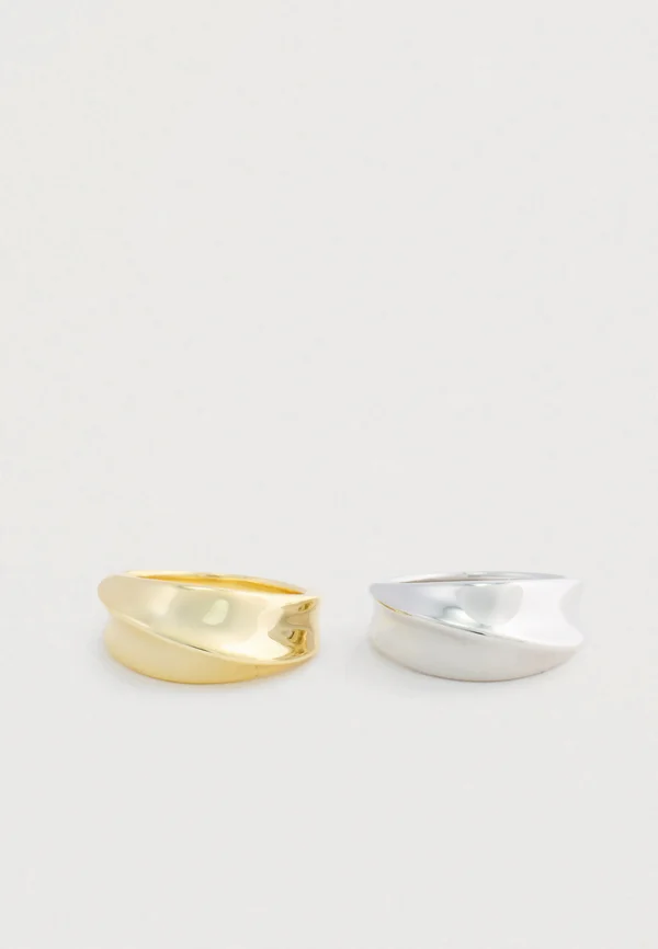 THE MERCURY DISC RING SET - Ring - silver-coloured/gold-coloured