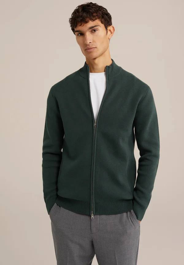 THE PIQUE - Strickjacke - dark green