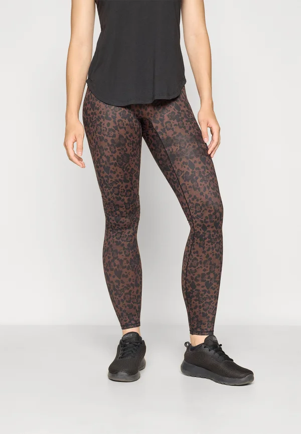 THE PRINTED ONE LEGGINGS - Tights - brown/multi-coloured