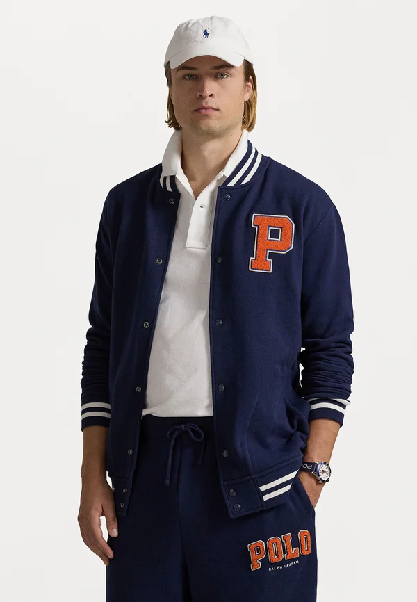 THE RL FLEECE BASEBALL JACKET - Sweatjacke - cruise navy