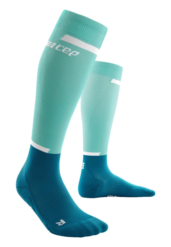 THE RUN COMPRESSION SOCKS KNEE-HIGH MEN - MADE IN GERMANY - Kniestrümpfe - ocean petrol