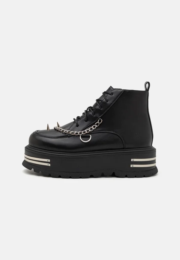 THE SILENCE PLATFORM GRUNGE BOOTS UNISEX - Schnürstiefelette - black