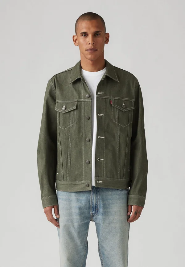 THE TRUCKER JACKET - Jeansjacke - green rigid trucker