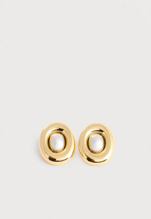 THE TWO TONE STATEMENT STUDS - Ohrringe - gold-coloured