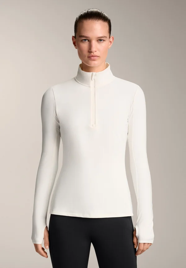 THERMAL BASE LAYER HALF-ZIP - Unterhemd/-shirt - stone