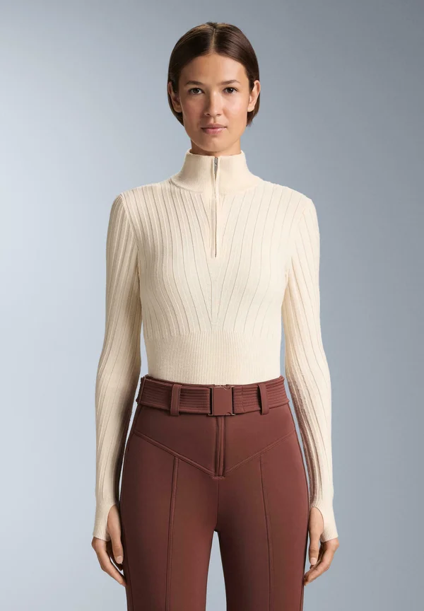 THERMAL BASE LAYER RIB KNIT WITH PEAK - Unterhemd/-shirt - stone