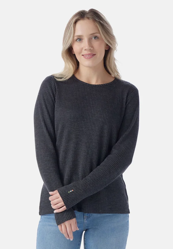 THERMAL MERINO RIB CREW - Langarmshirt - charcoal heather