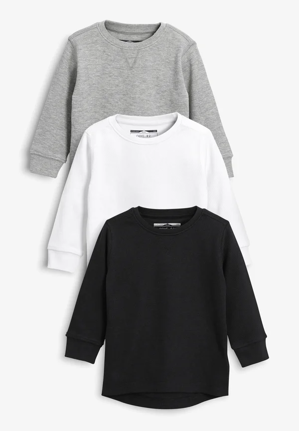 THREE PACK - Langarmshirt - black