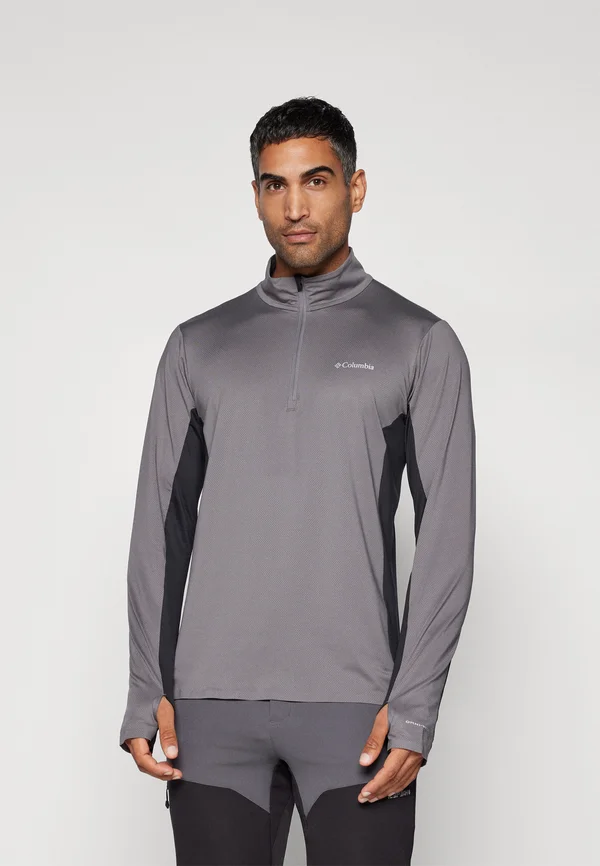 THREE PITCH™ HALF ZIP - Langarmshirt - city grey/black