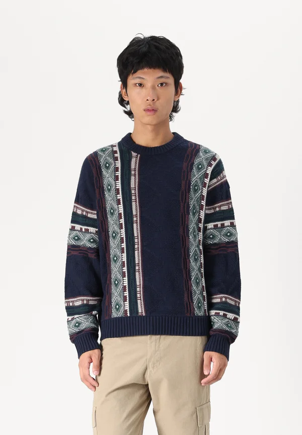 THRIFTED CREW - Strickpullover - dark blue