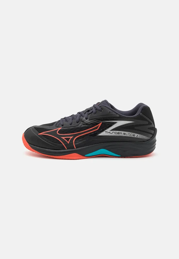 THUNDER BLADE Z - Volleyballschuh - black/neon flame/peacock blue