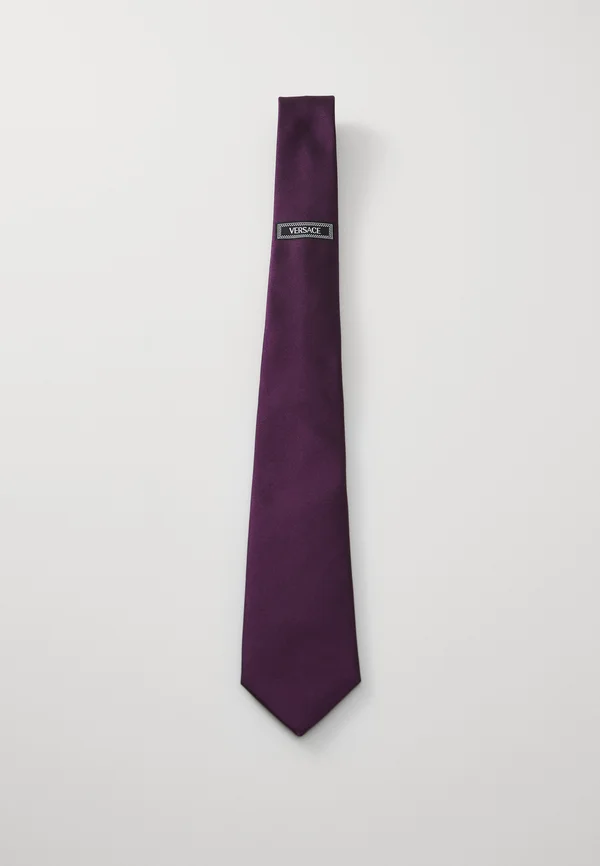 TIE SHOVEL HORIZONTAL OTTOMAN - Krawatte - dark aubergine/white